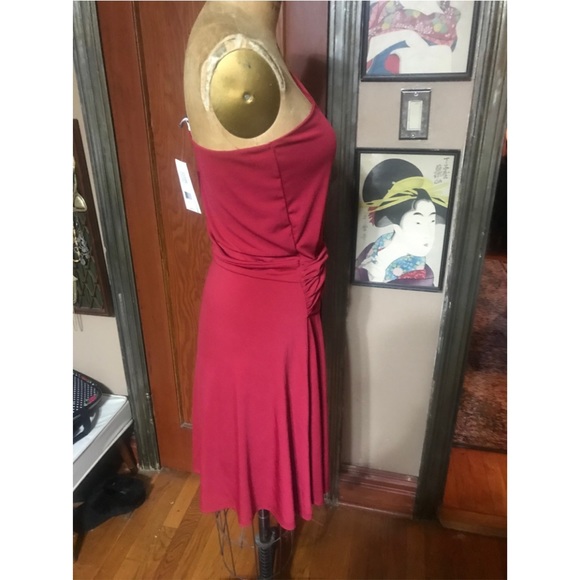 Halston One Shoulder Dress with Attached Belt NWT - Picture 8 of 14
